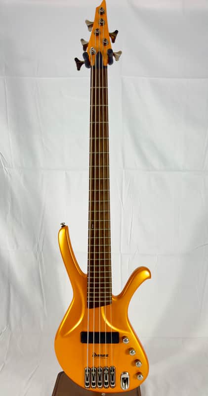 Ibanez Ergodyne EDA905 5 String Bass 2003 - Flare Orange Flat image 1