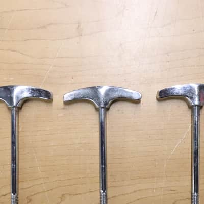 Ludwig USA 4 1/8" Chrome T Rods 5pk Vintage 1960's -70's image 7