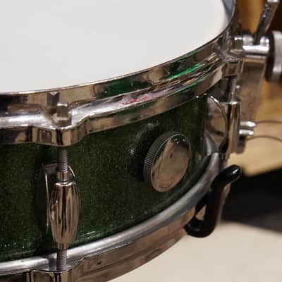 Gretsch 12/14/18/4x14" Round Badge Drum Set - 1950s Green Sparkle image 23
