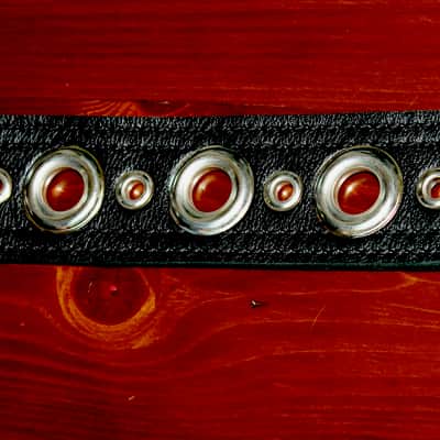 Al Bane For Leather - Tormentor 2" Premium Leather Guitar Strap - Black/Black/Silver image 11