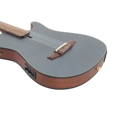 Ibanez FRH10N Thinline Nylon Acoustic Electric - Indigo Blue Metallic Flat image 6