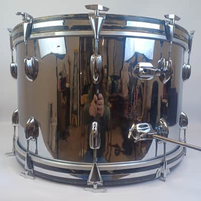 Slingerland 14x24" Jazz Rock Bass Drum Virgin 1970 3Ply Chrome Over Wood COW USA image 6