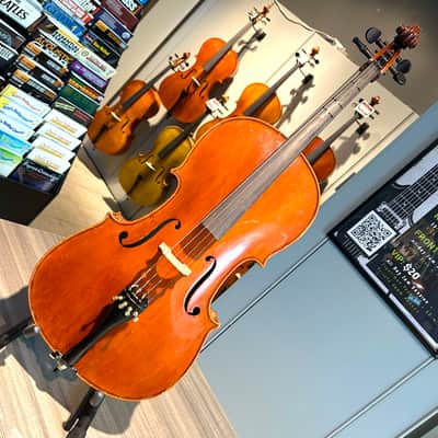 Golden Bamboo Chinese Imported 1/2 Cello Solid Wood Quinn Violin 2000 - Oil Varnish image 18