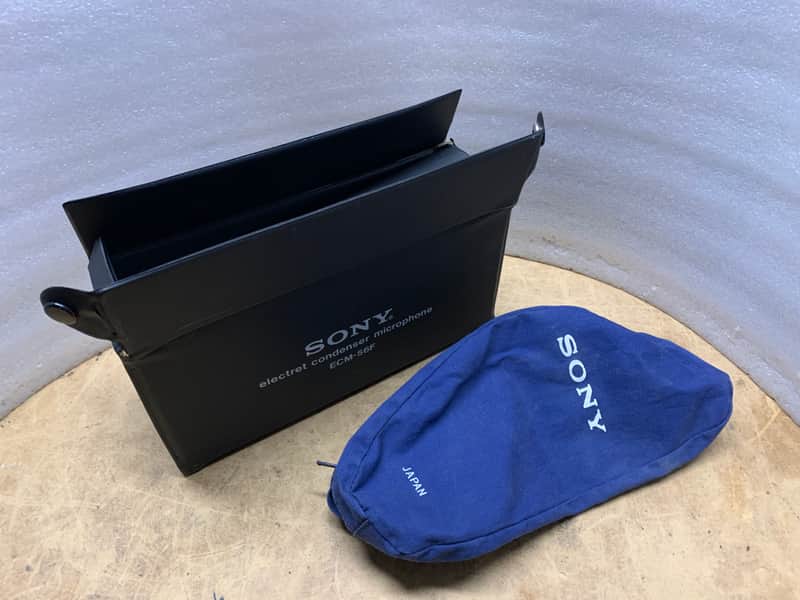SONY ELECTRET CONDENSER  ECM- 56F MICROPHONE CASE- RARE! VINTAGE! MAKE OFFER! image 1