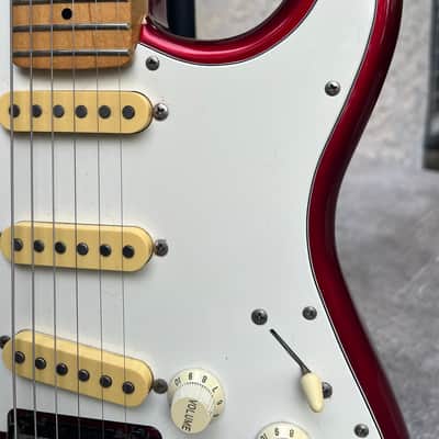 1987 Fender Made in Japan Stratocaster Kahler tremolo- Red Sparkle image 8