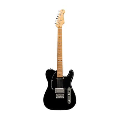 Stagg Vintage T Plus Series Electric Guitar - Black Finish with Alnico Pickups and Push-Pull Splitting image 7