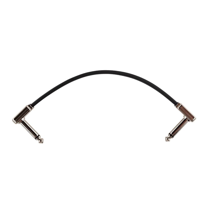 Ernie Ball P06226 Flat Ribbon Right Angle 1/4" TS Patch Cable - 6" image 1