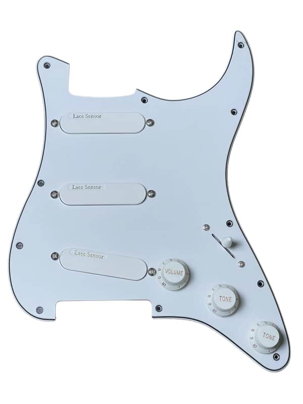 LACE Sensor Triple Gold Loaded Pickguard - White image 1