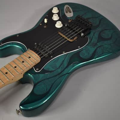 "Fender" Partscaster Stratocaster HH | Green Flame Finish image 9