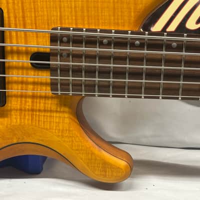Yamaha TRBX605FM 5-String Electric Bass- Matte Amber image 6