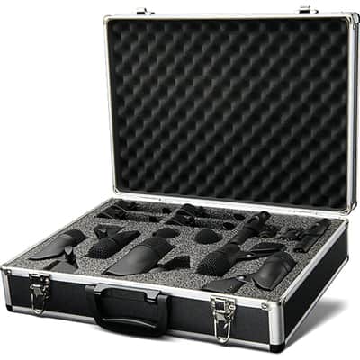Presonus DM7 Drum Microphone Set, kick, snare, toms, overheads mics Clips Case image 5
