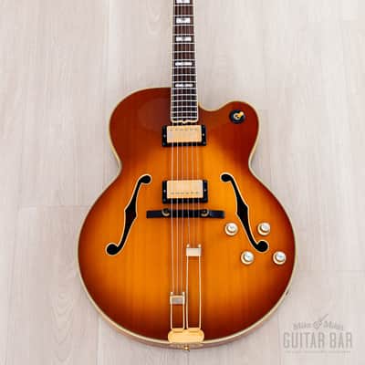 1993 Epiphone Emperor J Sunburst Archtop Electric Guitar Near-Mint w/ Case, Gibson & Duncan Humbuckers, Japan Terada image 2