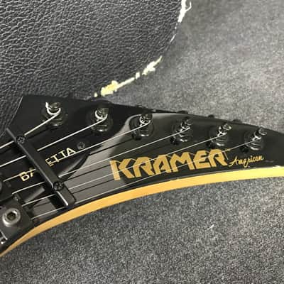 Vintage Kramer Beretta Black Electric Guitar  w/ Case and Whammy Bar image 6