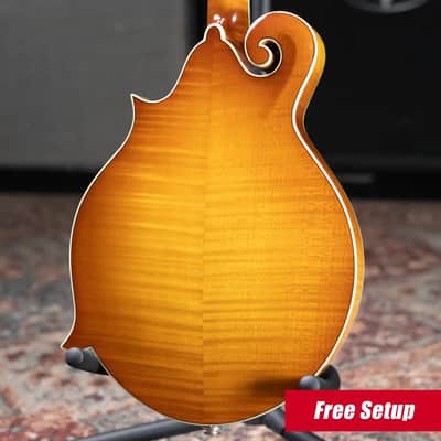 Eastman MD615-GB F-Style Acoustic/Electric Mandolin - Goldburst with Hardshell Case image 2