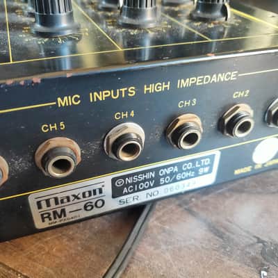 1980's Maxon RM60 Channel Stereo Vintage Mixer | Reverb