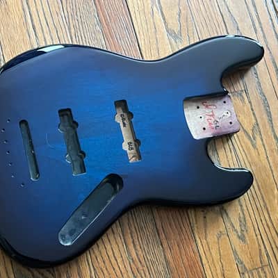 G&L Fullerton Deluxe JB V 5-string bass body Okume Blueburst image 1