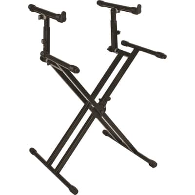 Quik Lok QL742 Double Tier X-Style Double Braced Keyboard Stand image 2