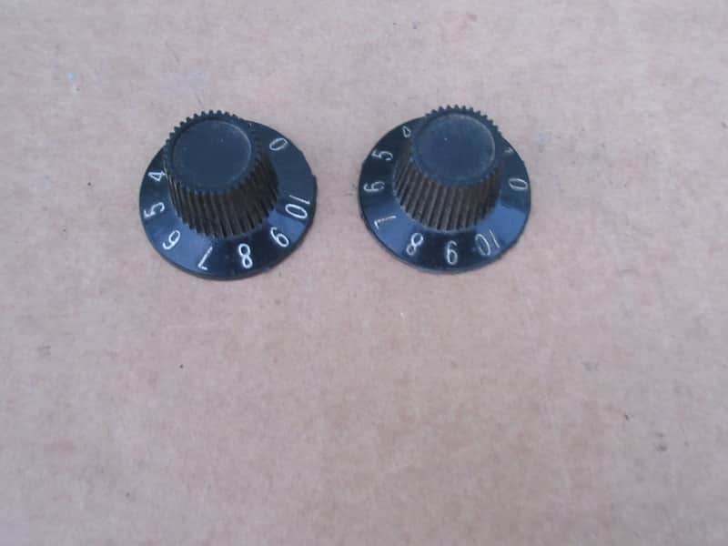 Vintage Pair of Teisco ET-200 1960s Guitar Knobs Fits Kent Kawai Polaris Aria image 1
