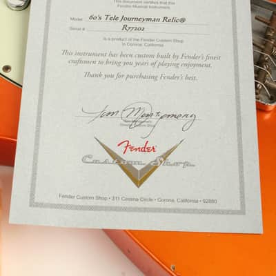 Fender Custom Shop 60's Telecaster Journeyman Relic Candy Tangerine 2014 Pre-Owned image 11