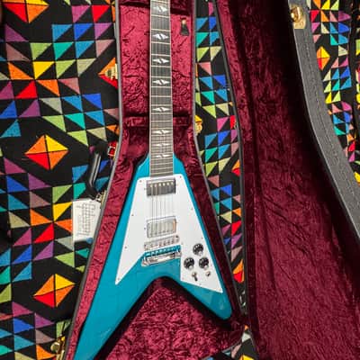 Immagine 🚀🚀🚀2026 Gibson Custom Limited Edition Flying V 1969 Reissue Aqua Mist - 4