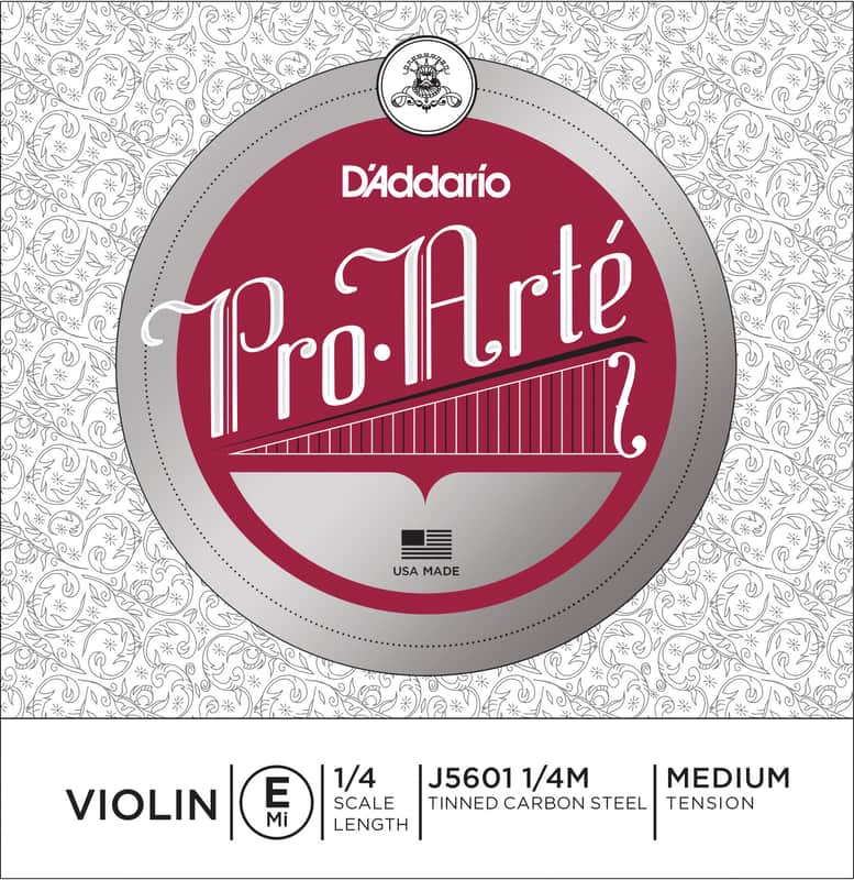 D'Addario J5601 1/4M Pro-Arté 1/4 Violin String - E Medium image 1