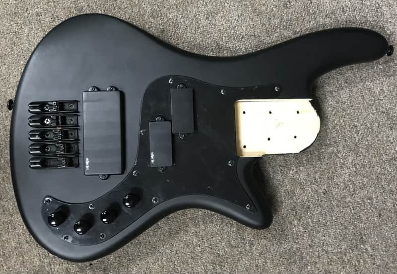 Schecter- Stiletto Stealth 5 body,  fully loaded, satin black image 1