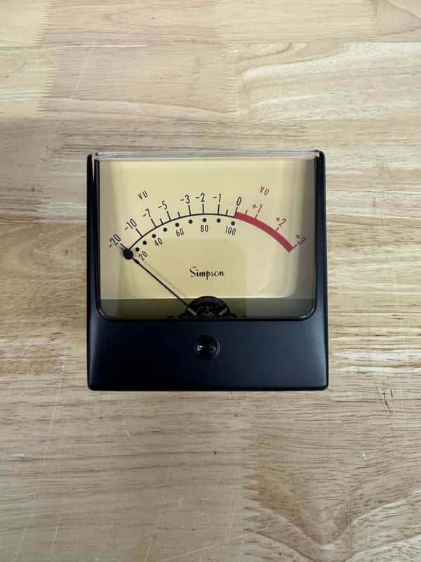 Simpson LA2 VU METER NOS 1980's - Black image 1