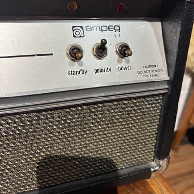 Ampeg V-4 100-Watt Guitar Head with Reverb 1970 - 1980 - Black image 6