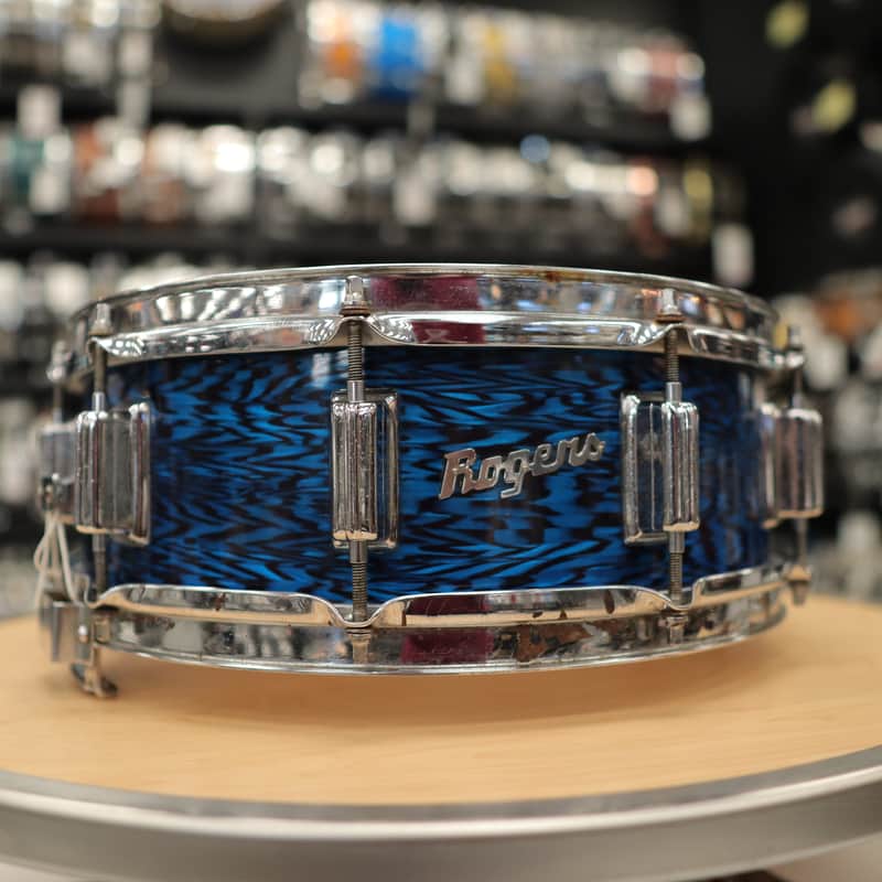 1969 Rogers Dyna-Sonic Wood 5x14" Snare Drum (Blue Onyx) image 1