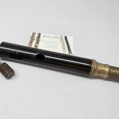 Rare Antique C.G. Conn C Flute Ebonite Headjoint Satin Silver Unibody w/ Gold Plating 440hz image 3