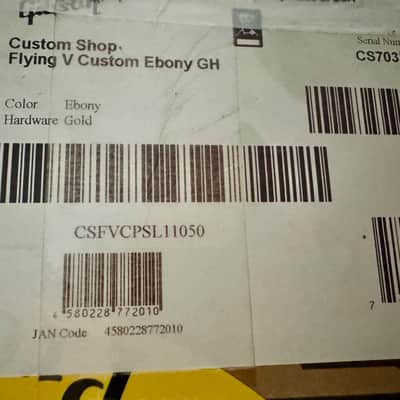2017 Gibson Custom Shop Flying V Custom Ebony - Unplayed image 25