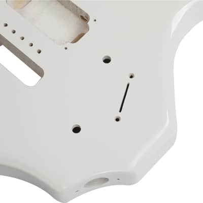 Cxxss DIY 6 String Flame Shaped Style HSH Electric Guitar Kits with Mahogany Body, Maple Neck and Accessories White image 7