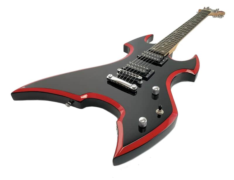 Zenison Heavy Metal Style Electric Guitar Solid Wood Body Maple, Black image 1