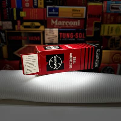 1x VintageNOS SealedBox Matsu/Mullard 6X4 Rectifier Tube /1960s Panasonic /Unopened Classic /Museum Grade /EZ90 CV493 U78 CV4005 image 2