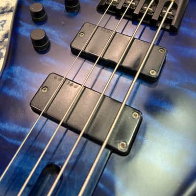 Marleaux Consat Custom 4 2014 - Quilted Maple Top - Trans Blue Hi-end Bass Guitar image 8