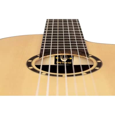 Ortega RCE133-7 Pro Solid Spruce Top Nato Neck Nylon 7-String Classical Acoustic-Electric Guitar w/Gig Bag image 12