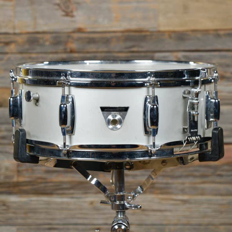 Ludwig S-102 Standard 5x14" Matte Aluminum Snare Drum 1970s image 2