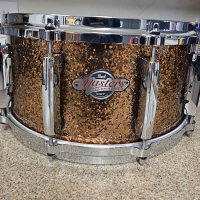 Pearl BCX924XSP/C357 Masters BCX 10x8 / 12x9 / 16x16 / 22x18" 4pc Shell + 14x6.5" matching snarePack 2014 - 2015 - Golden Bronze Glitter image 6