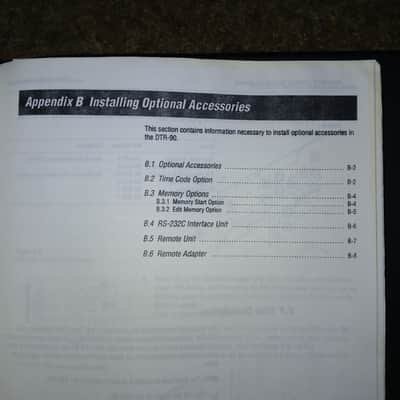 3rd Edition Operation Manual for Otari DTR-90 R-DAT Recorder 1993 image 12