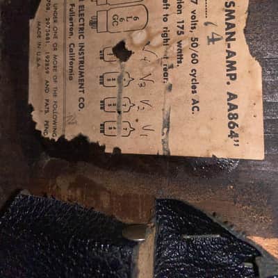 1964 Fender Bassman 2-Channel 50wGuitar Amp 1964 - 1966 - Black Panel image 8