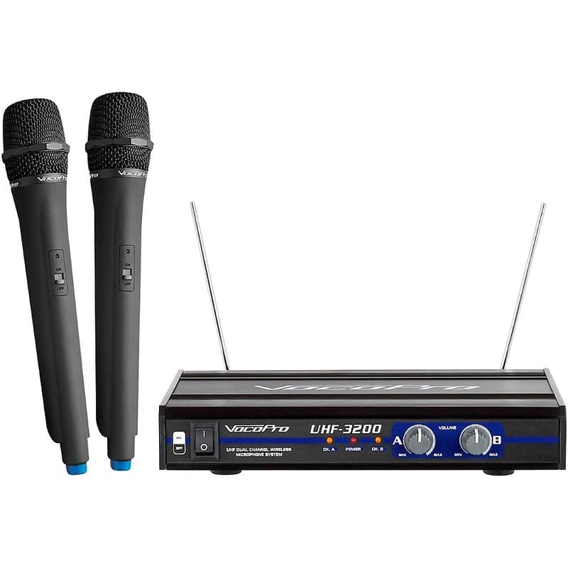 VocoPro UHF-3200-5 Wireless 2-Channel Handheld Microphone System image 1