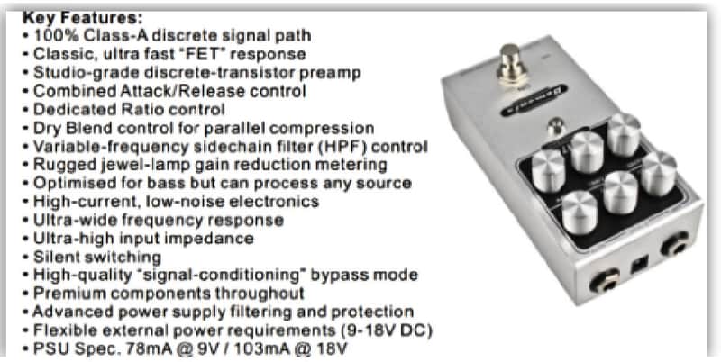 【美品】Call76 COMPACT BASS ベース用コンプDemonfx Demonfx CALL76 Compact Bass Guitar Compressor Effect Pedal Best