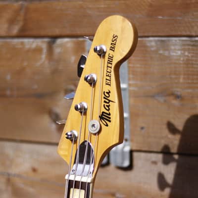 Maya 4 String Bass 1970's - Sunburst image 10
