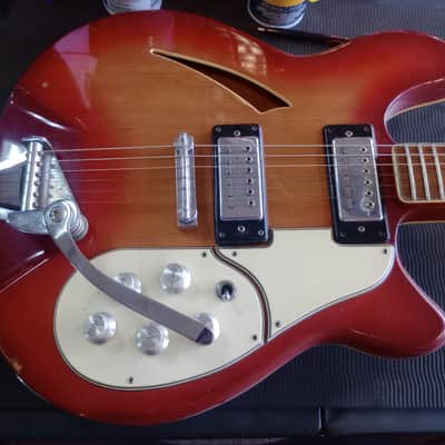 Salem Semi-Hollow Electric Guitar 1970s MIJ Burst *** FREE SHIPPING *** image 5