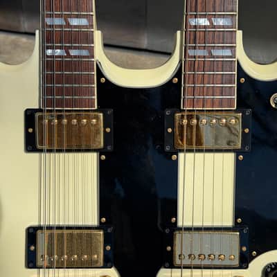 Used 1997 Gibson EDS-1275 Double Neck Guitar White with Case image 3