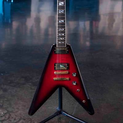 GIBSON GUITAR OF THE MONTH  50TH ANNIVERSARY FLYING V 2008 - BRIMSTONE BURST WITH CASE image 3