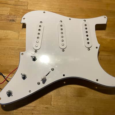 Loaded Strat Style Pickguard- White **FREE Shipping** image 1
