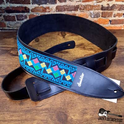 Souldier Torpedo Leather Guitar Strap - Clapton, Turquoise