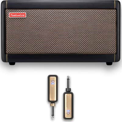 Positive Grid Spark Practice Guitar Combo Amplifier, 40W, Black & Spark LINK Wireless System image 1