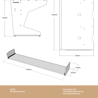 Sessiondesk HOME big 1.0 with Racks (Studiotisch) Neu, A-Stock, neuwertig, OV, (UVP: 899€) image 6